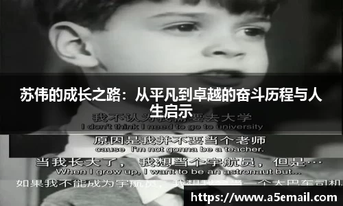 苏伟的成长之路：从平凡到卓越的奋斗历程与人生启示